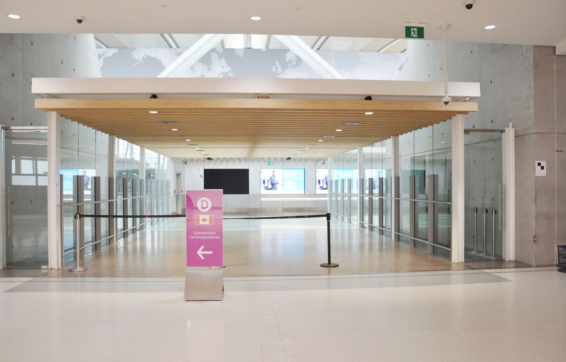 GTAA Terminal 1 hallway highlighting Agilis ceiling.