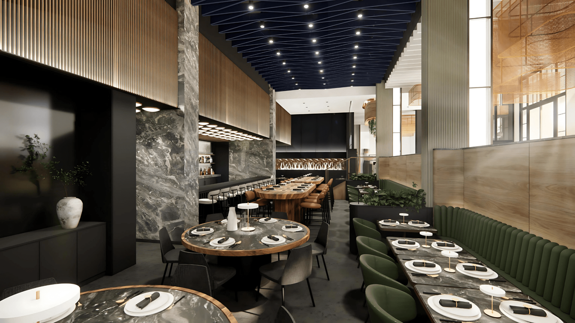 LINE:Form Traditional Baffles at Le Westin Tremblant.