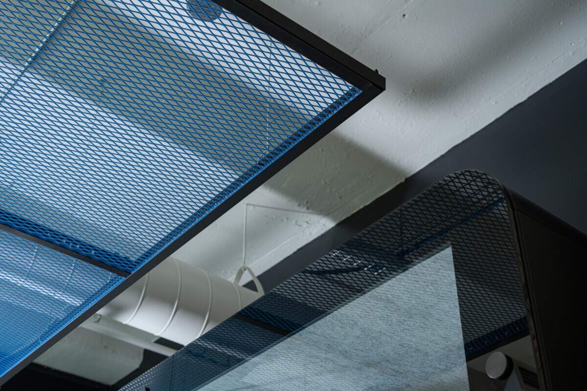 Secondary close-up photo of Maxxit's PANEL:Form Metal Ceiling Panels at offices in Toronto