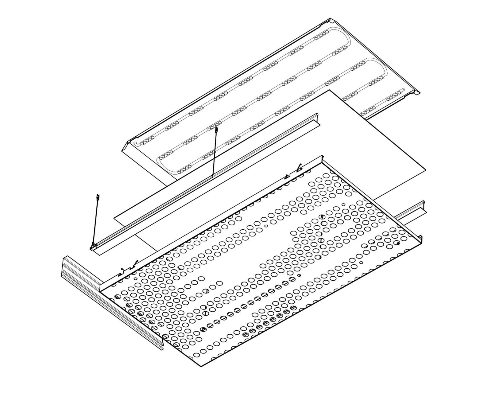 Exploded view diagram of the Agilis backlit panel assembly/