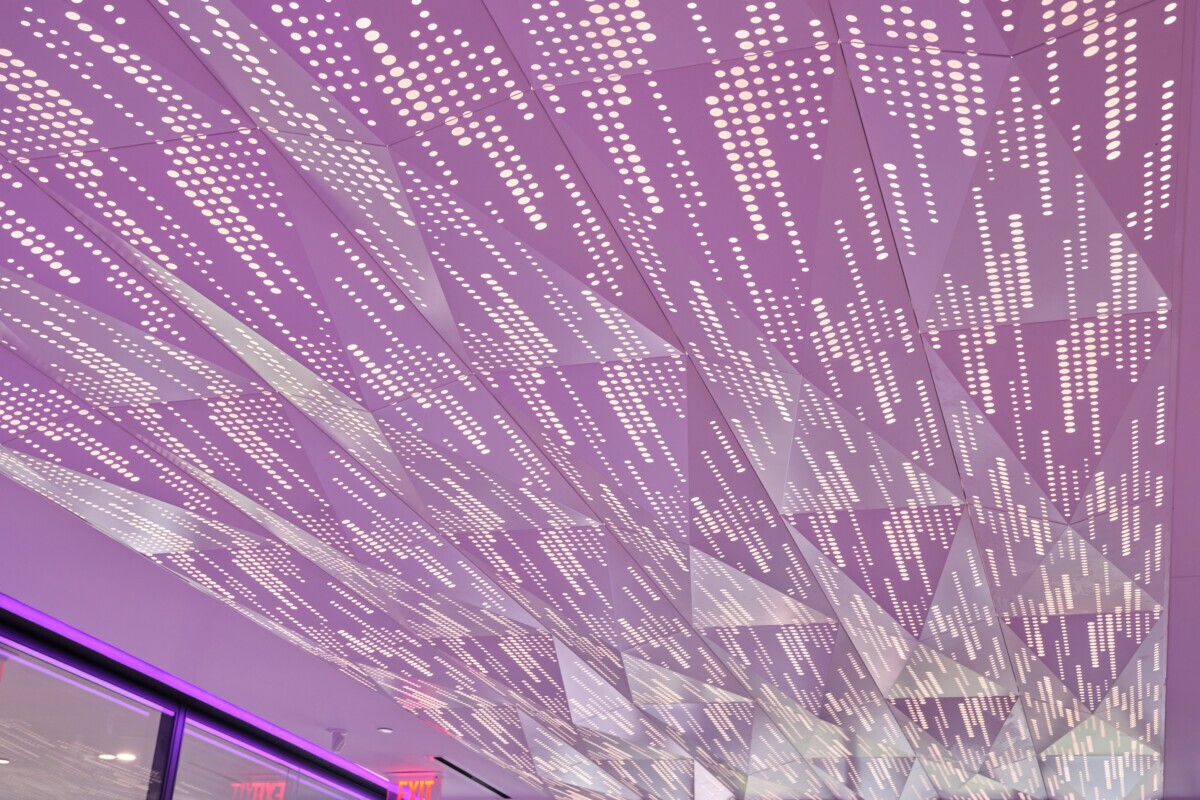 PANEL:Form Dimensional Panels faceted 3D ceiling system at TCU