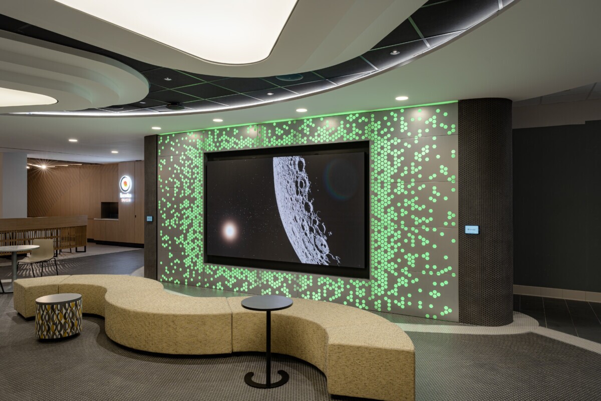 Humber College uses PANEL:Form Backlit Wall Panels by Maxxit.