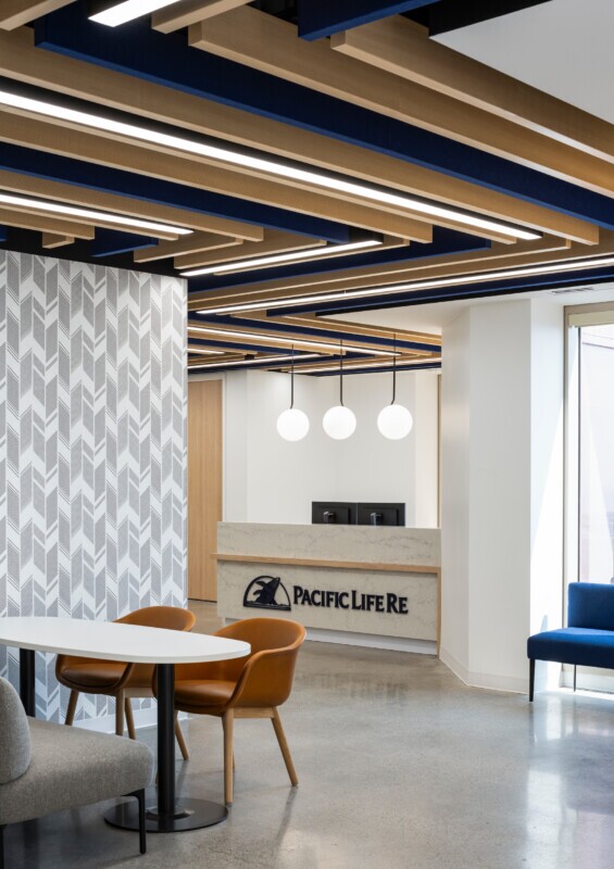 Pacific Life Re's office in Toronto using Maxxit's LINE-Form Traditional Baffles